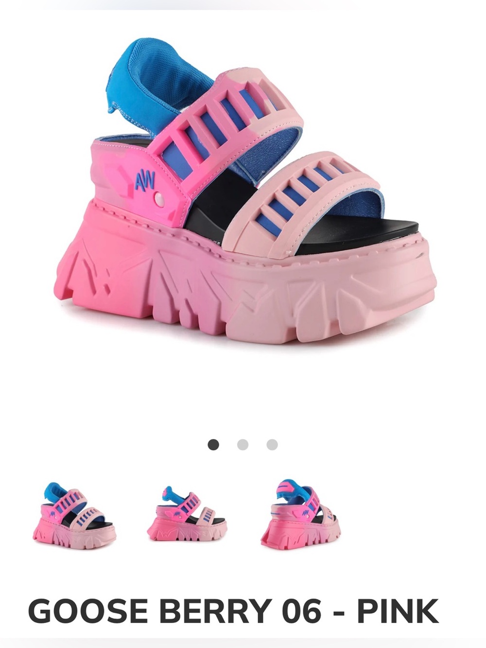 Anthony Wang Electric Barbie Chunky Platform Sport Sandals Festival Rave Shoes
